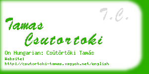tamas csutortoki business card