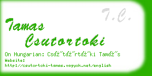 tamas csutortoki business card